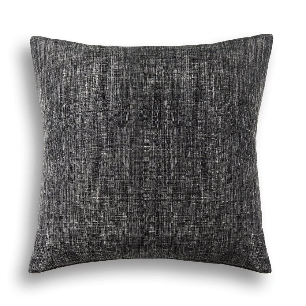 1942 Faux Lined Linen Decorative 24x24 inch Throw Pillow Case Grey Cushion